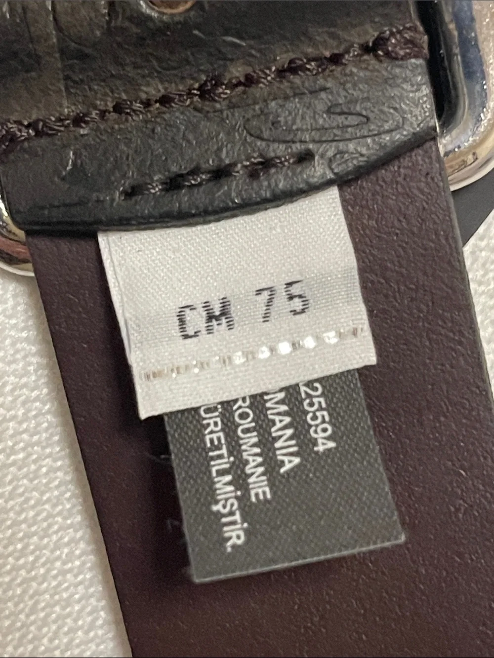 Diesel dark brown Embossed Logo Leather Belt size 30 (75 cm)